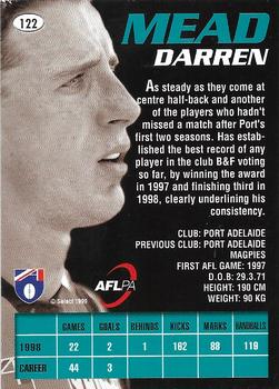 1999 Select AFL Premiere #122 Darren Mead Back